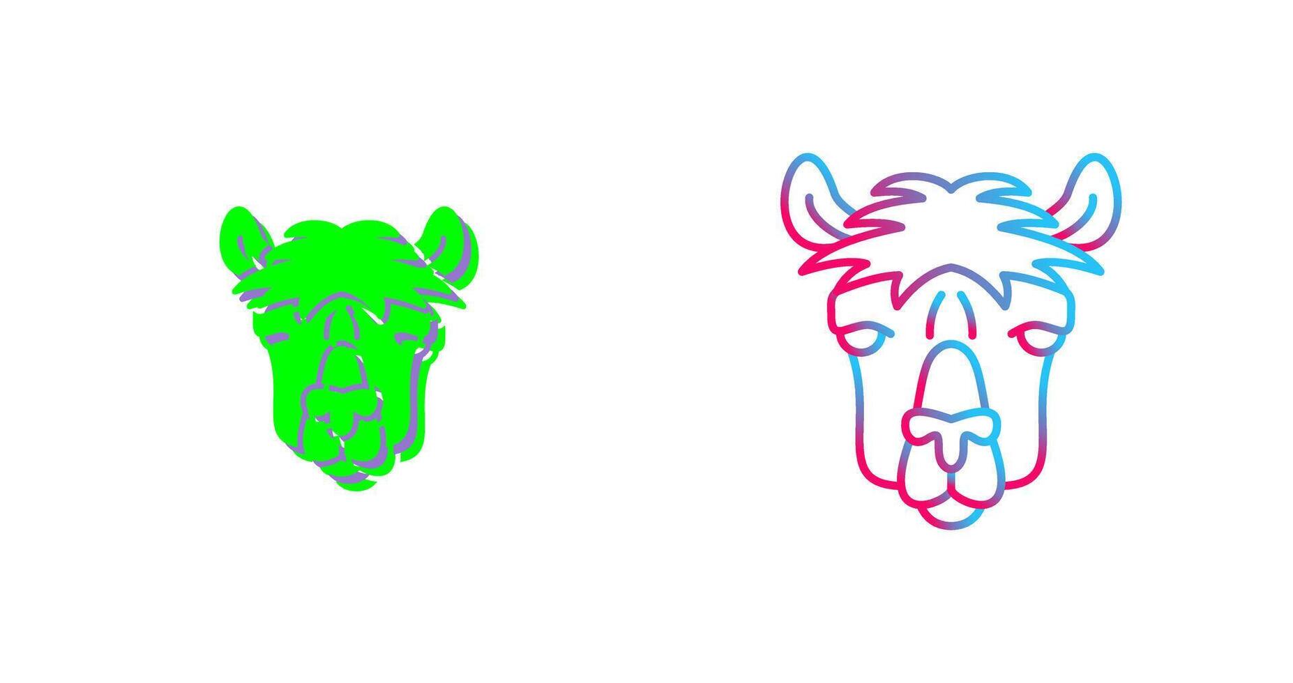 Alpaca Icon Design vector