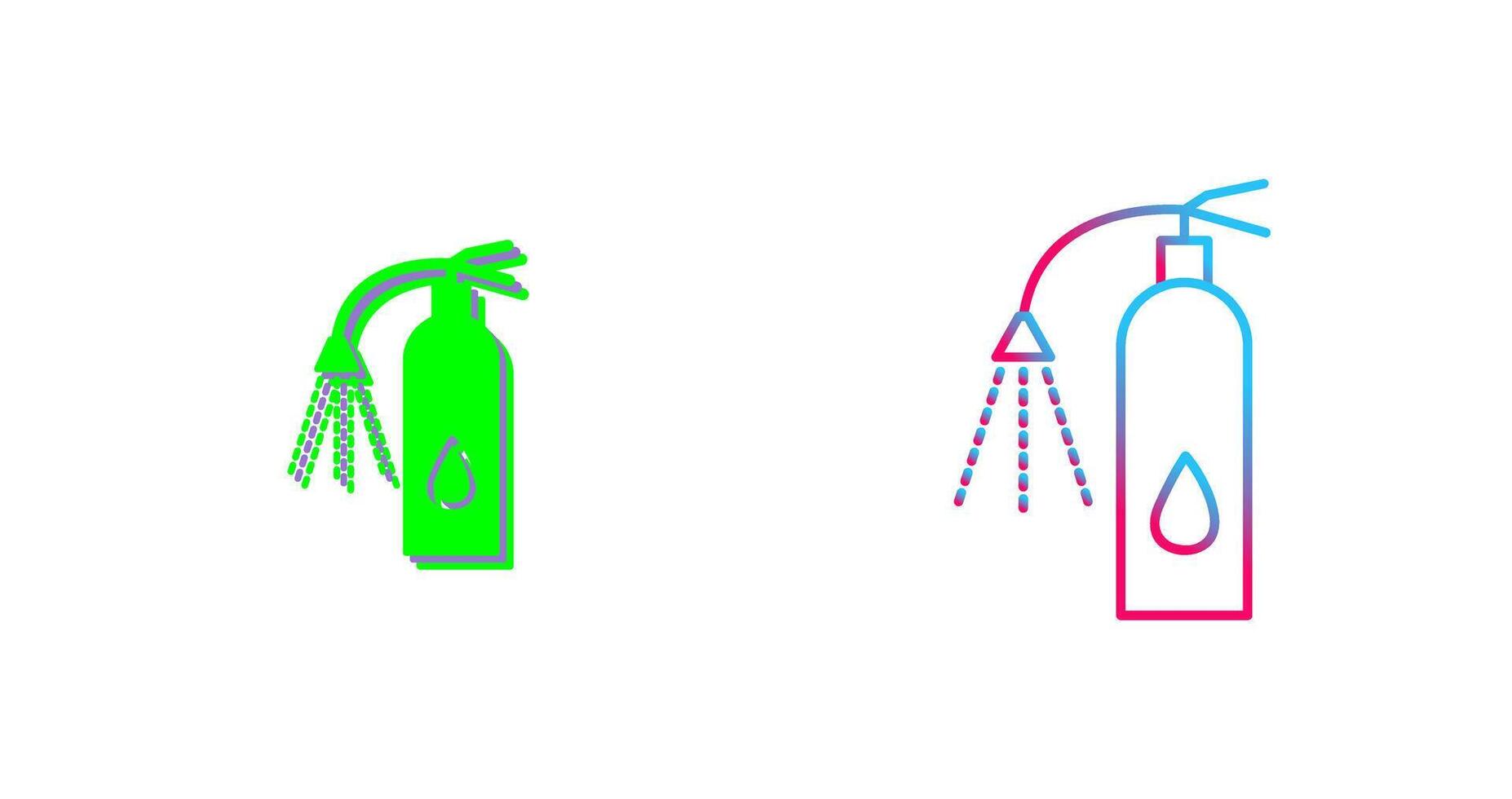 Unique Using Extinguisher Icon Design vector