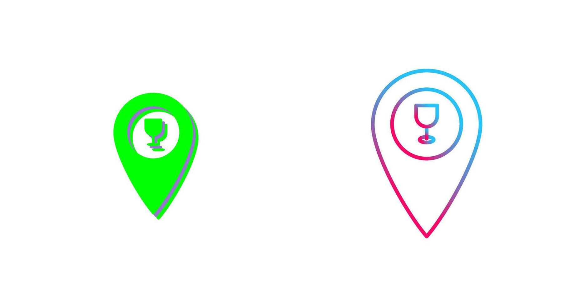 Unique Bar Location Icon Design vector
