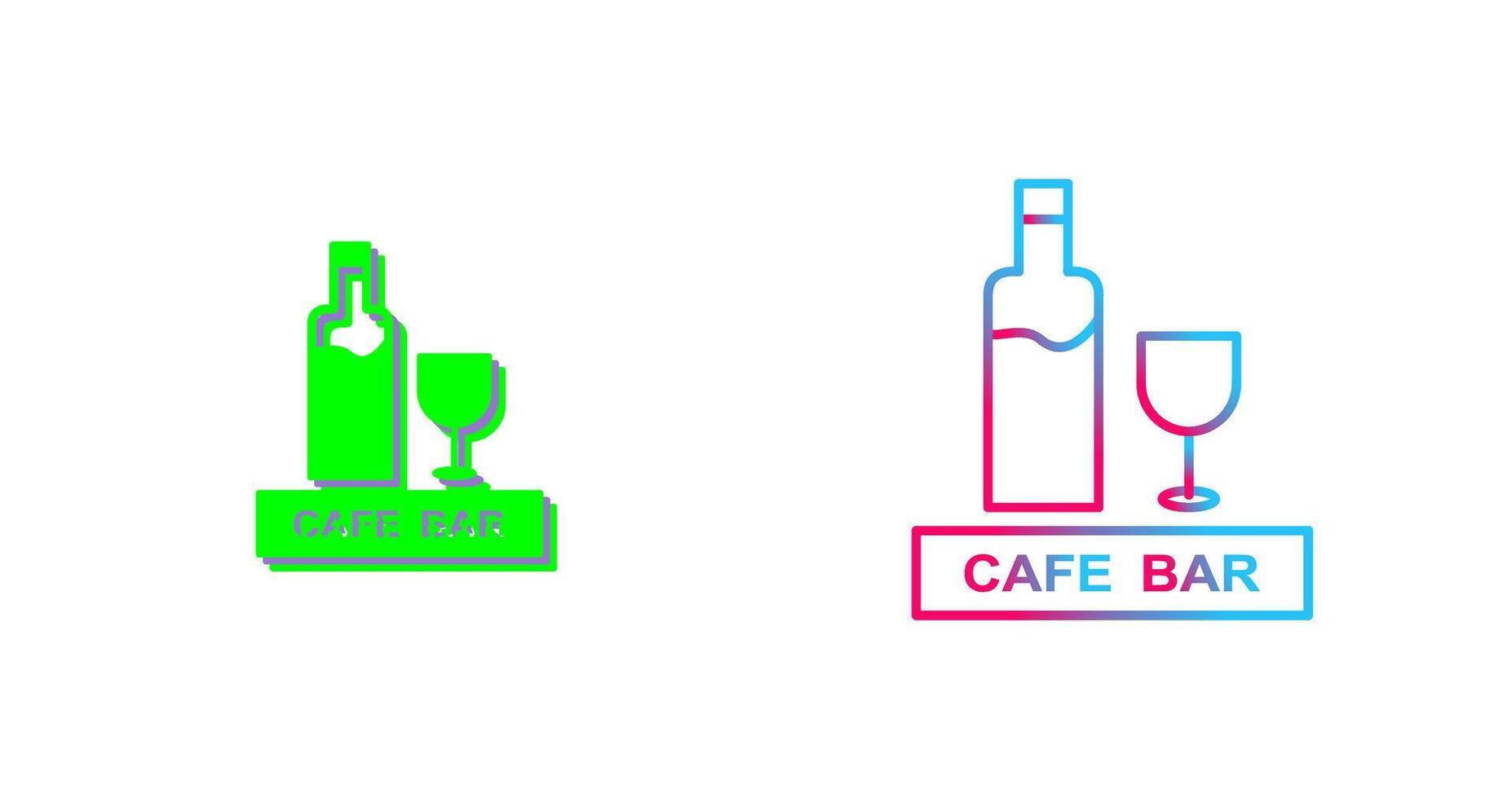 Unique Drinks Cafe Icon Design vector