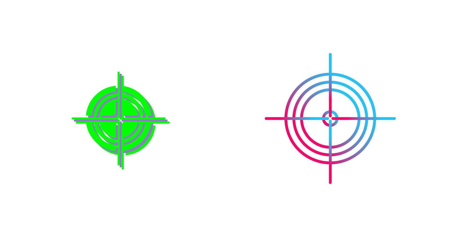 Unique Target Icon Design vector
