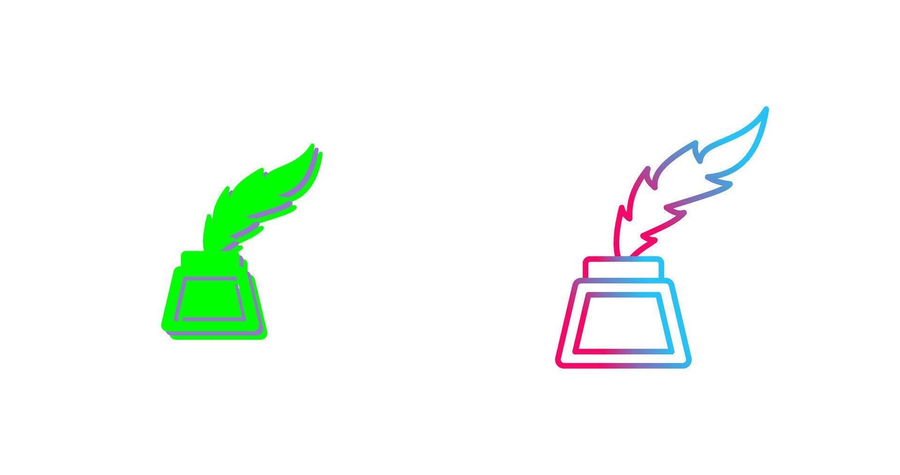 Inkwell Icon Design vector