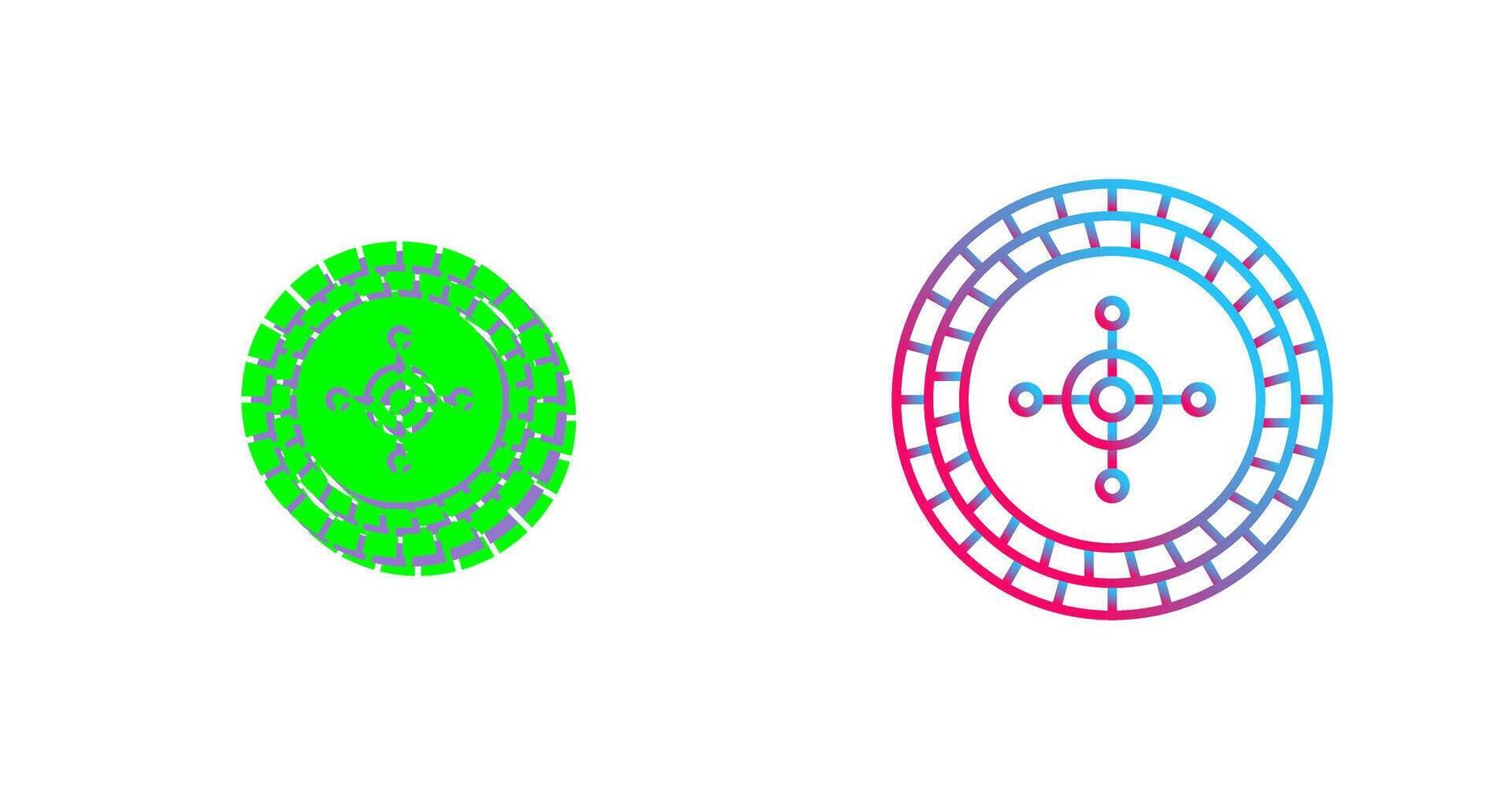 Roulette Icon Design vector