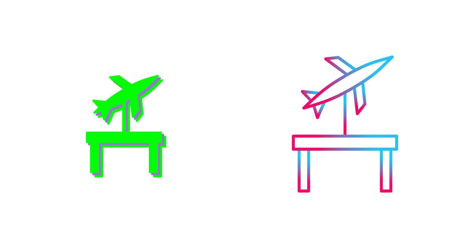 Jet Exhibit Icon Design vector