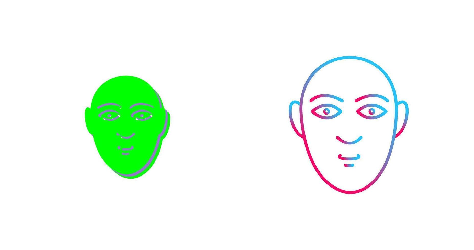 Human Face Icon Design vector
