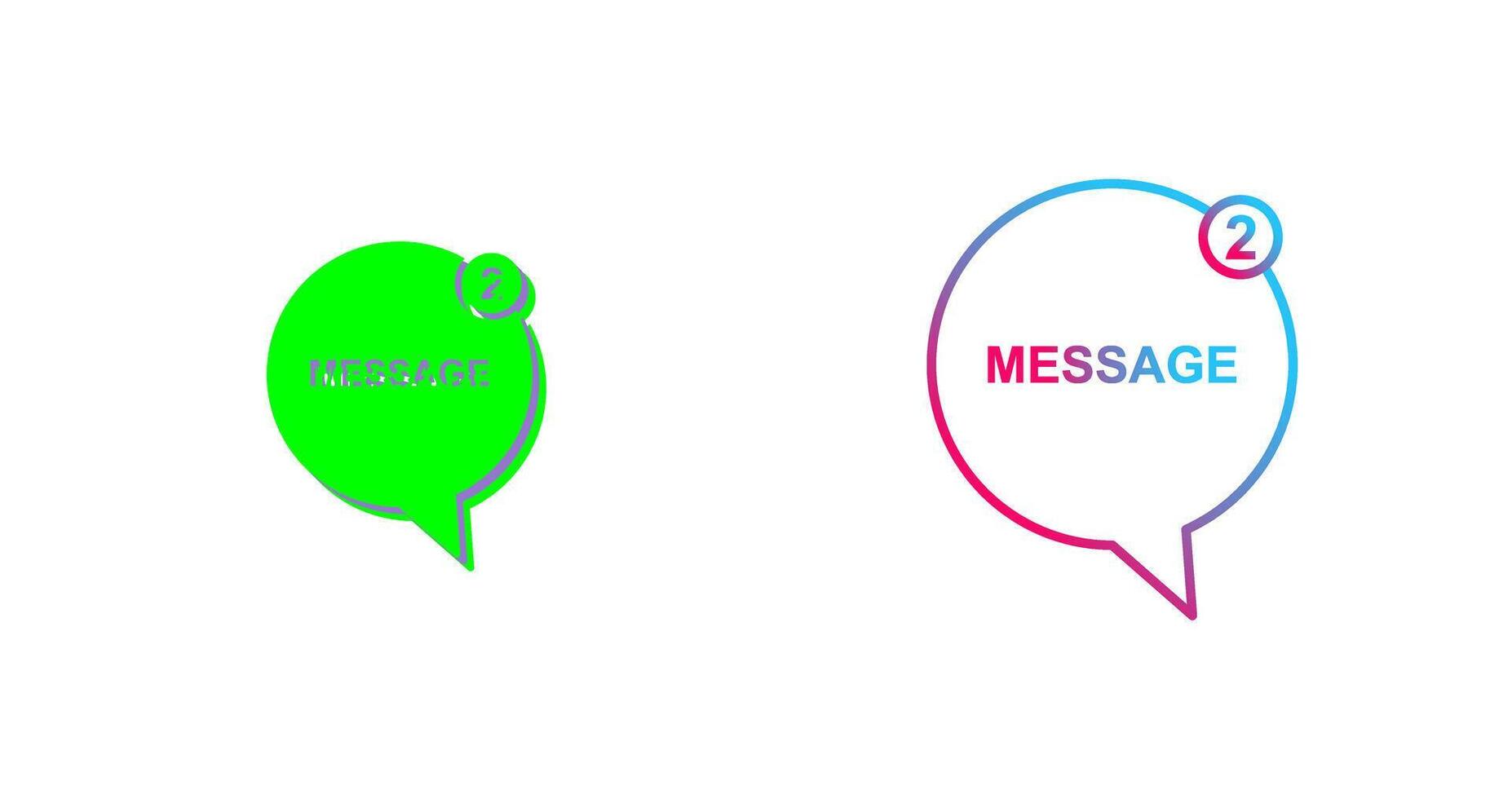 Message Bubbles Icon Design vector