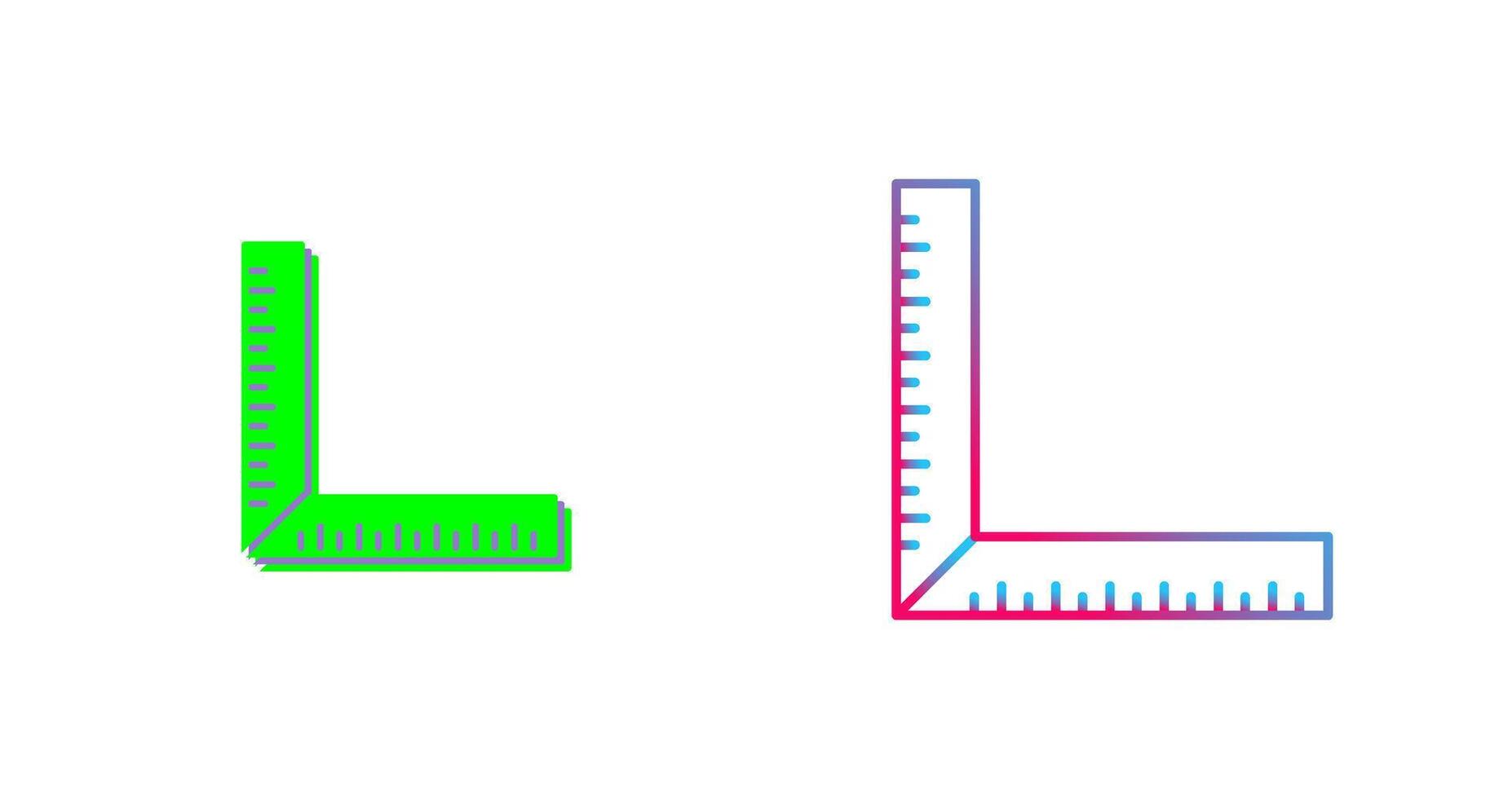 square Ruler Icon Design vector