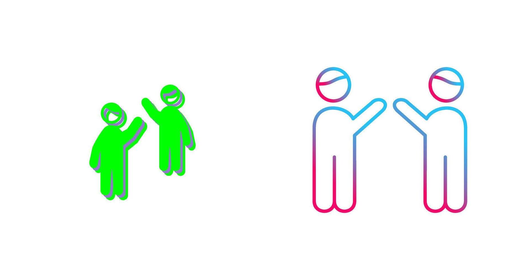Waing to people Icon Design vector