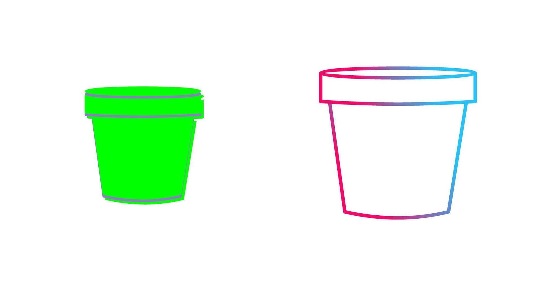 Plant Pot Icon Design vector