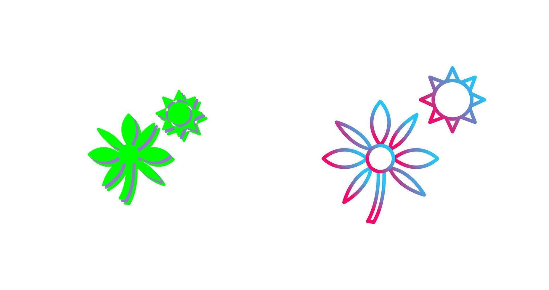 Flower in sunlight Icon Design vector