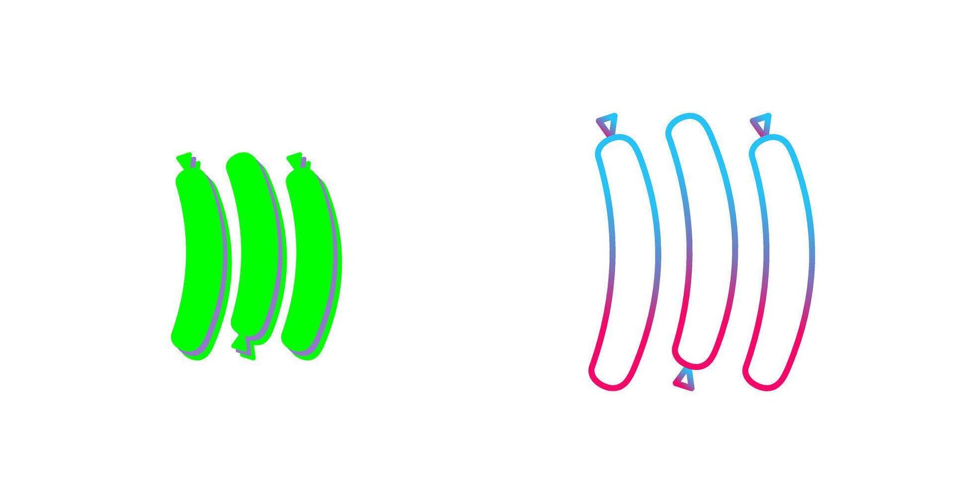 Hot Sausage Icon Design vector