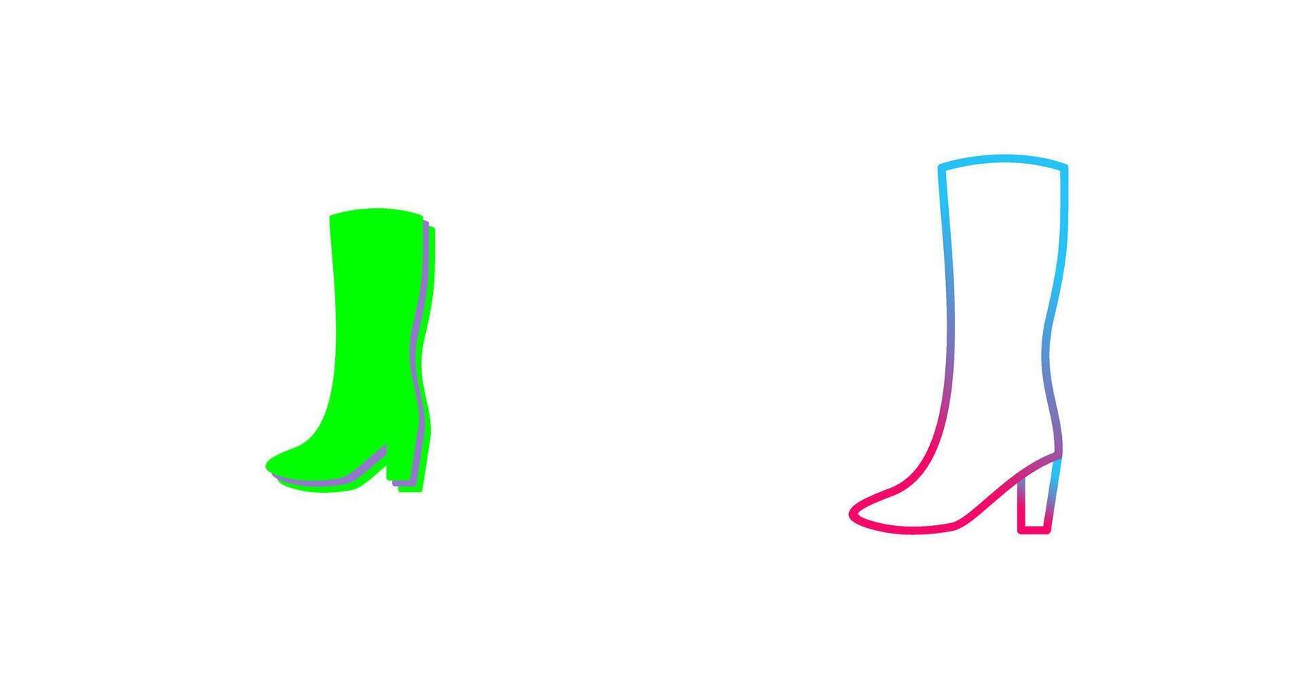 Long Boots Icon Design vector