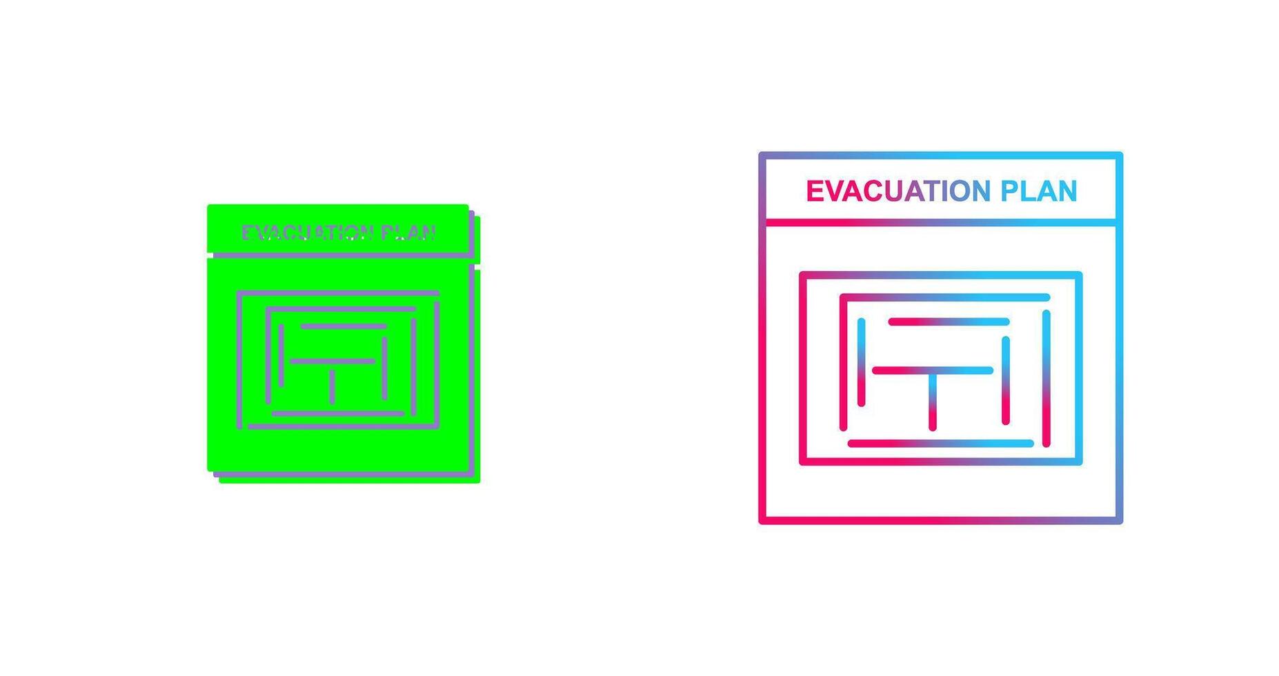 Evacuation Plan Icon Design vector