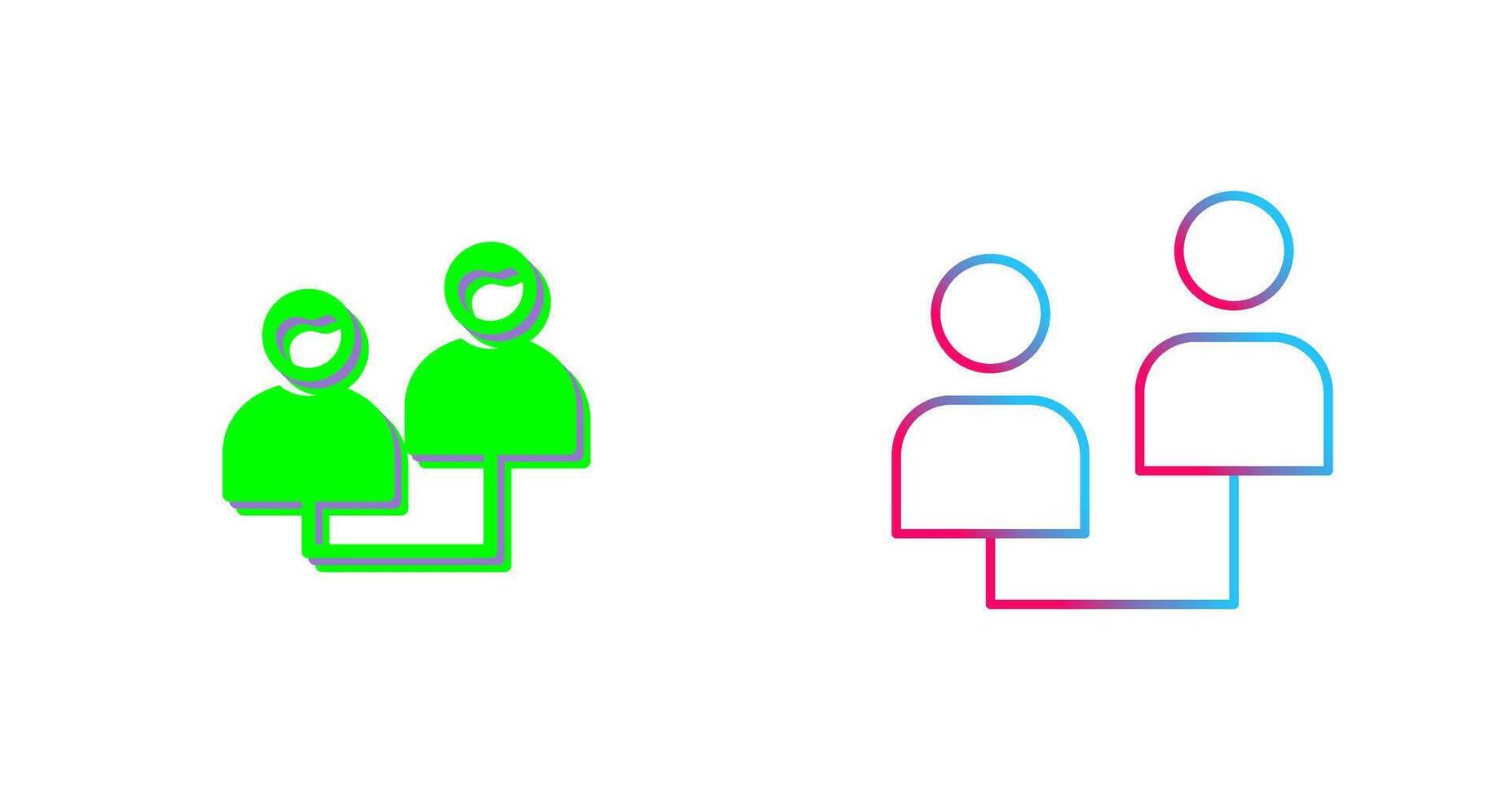Connected Profiles Icon Design vector