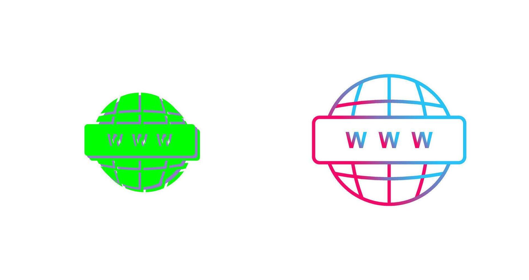 World Wide Web Icon Design vector