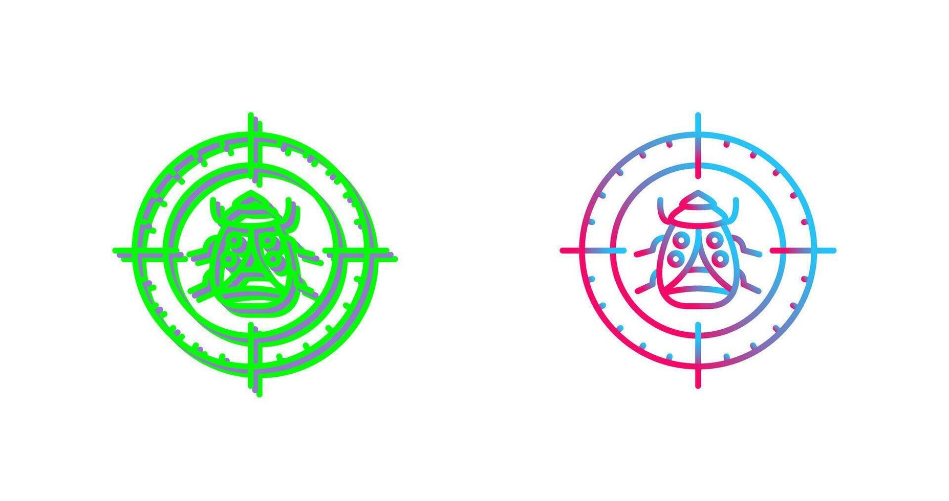 Bug Target Icon Design vector