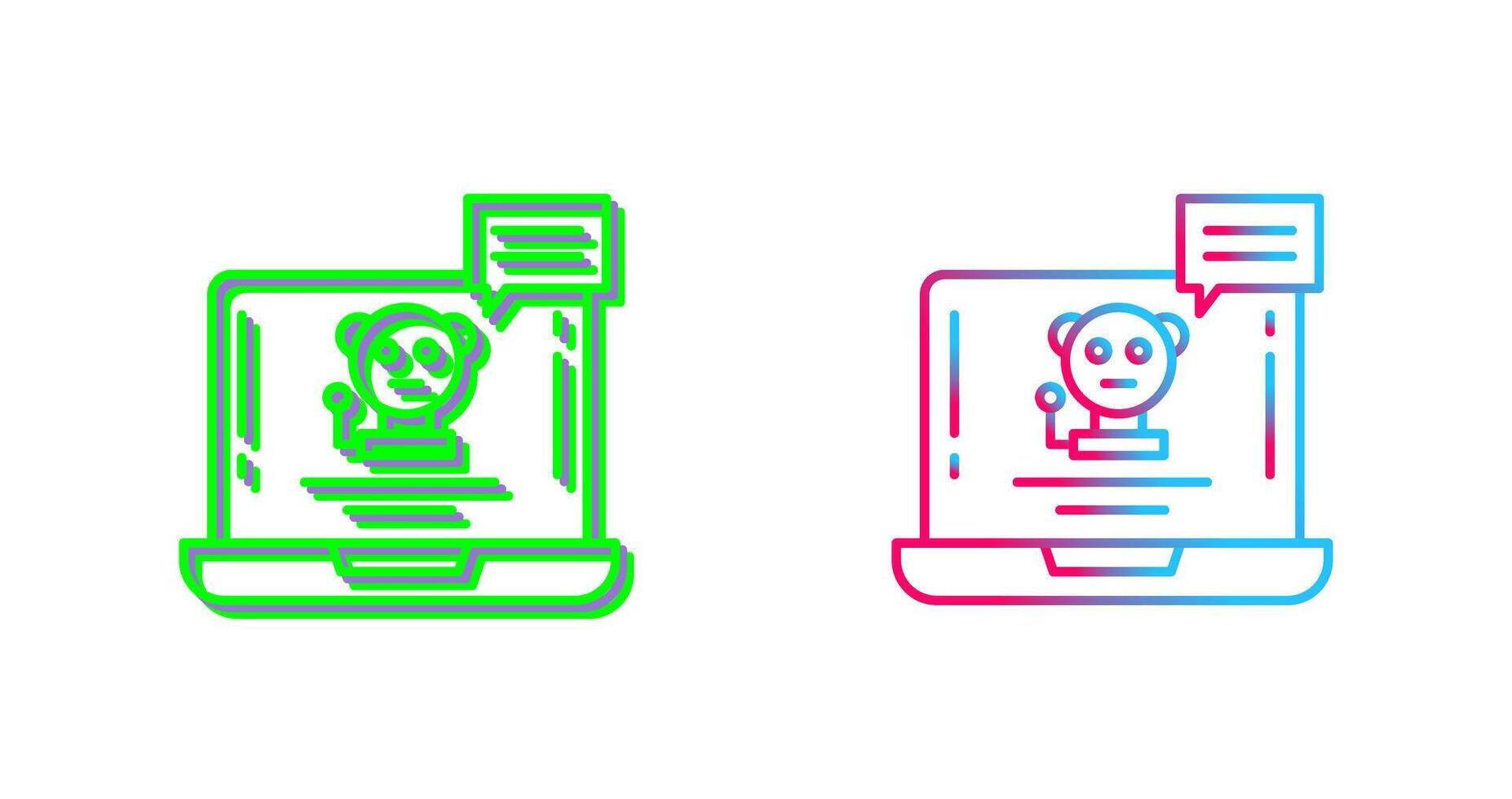 Chat Bot Icon Design vector