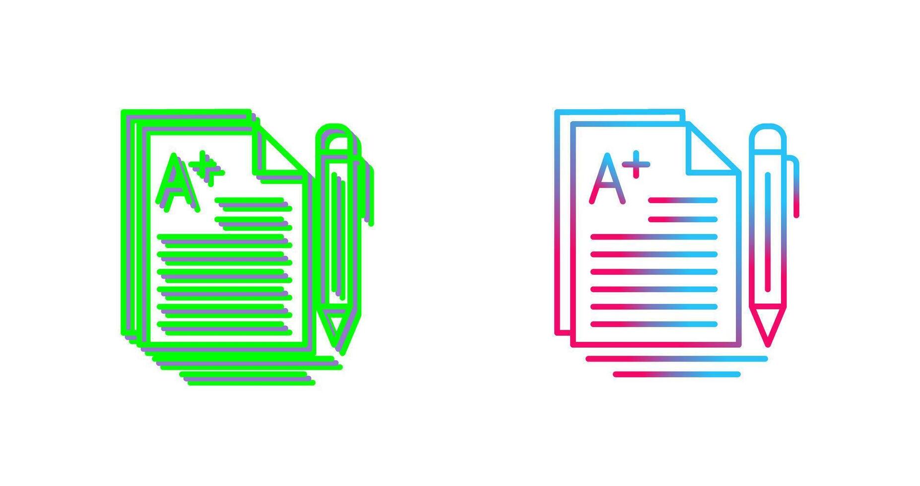 A Grade Icon Design vector