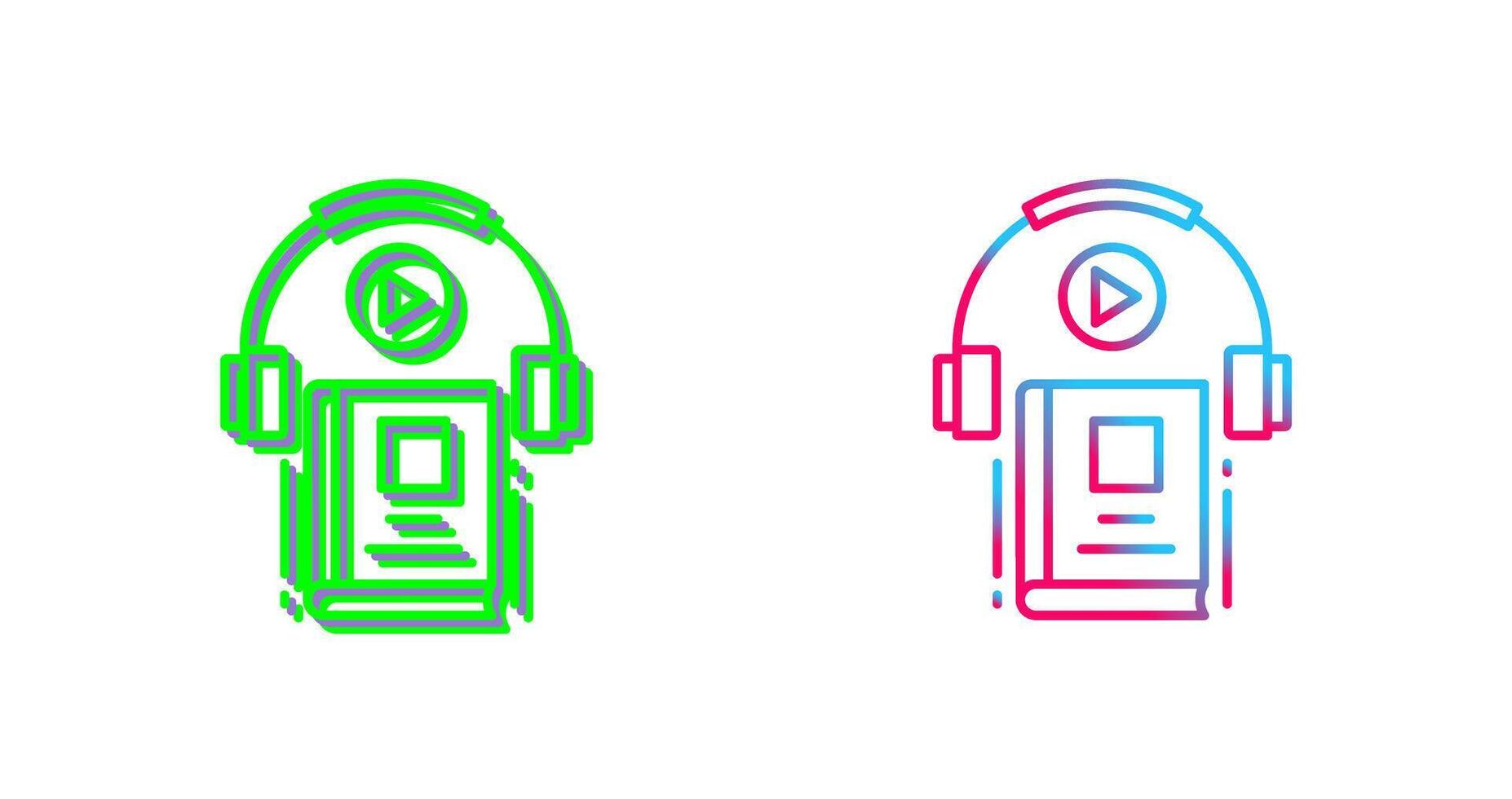 Audio Book Icon Design vector