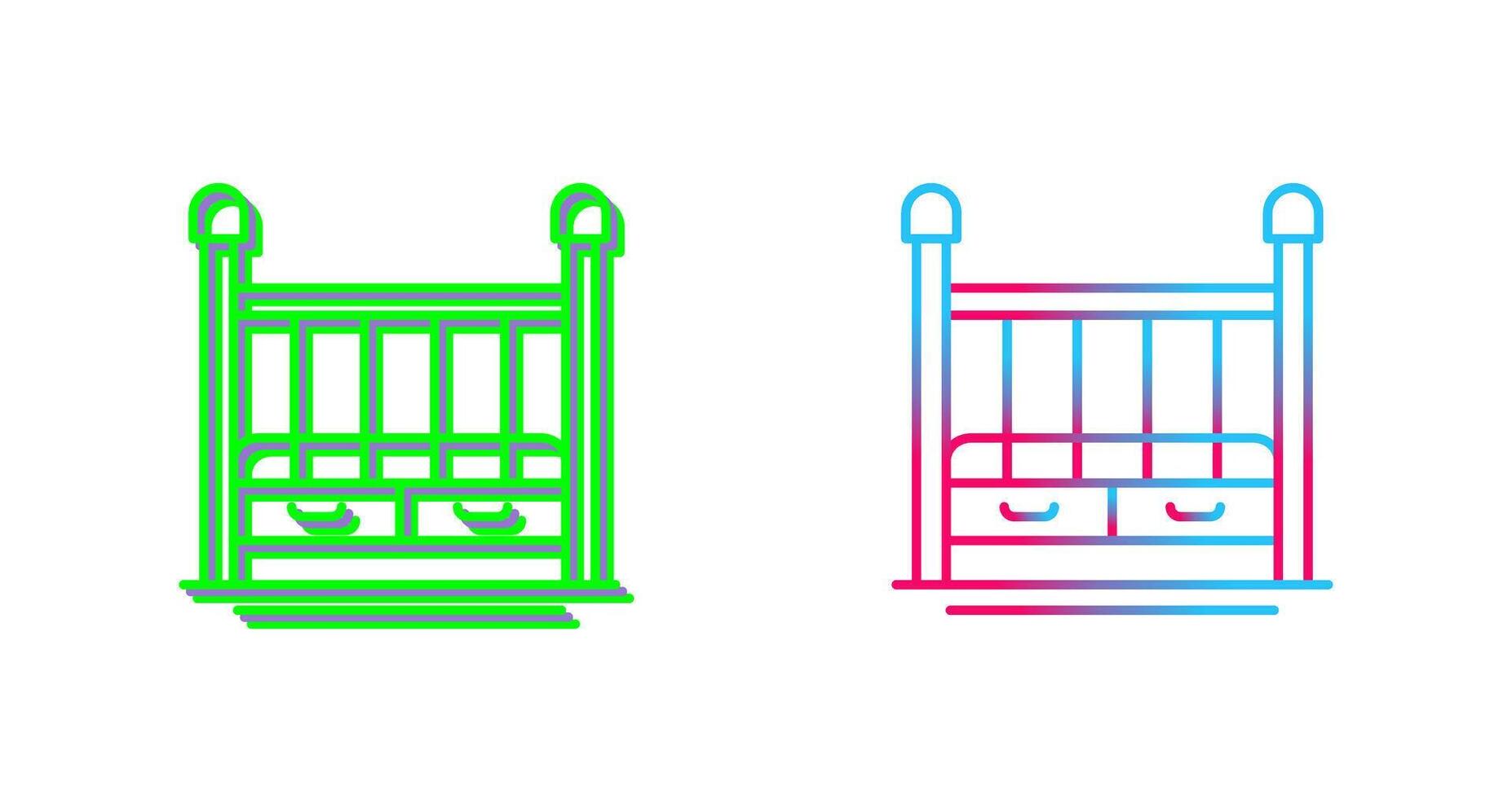 Baby Crib Icon Design vector