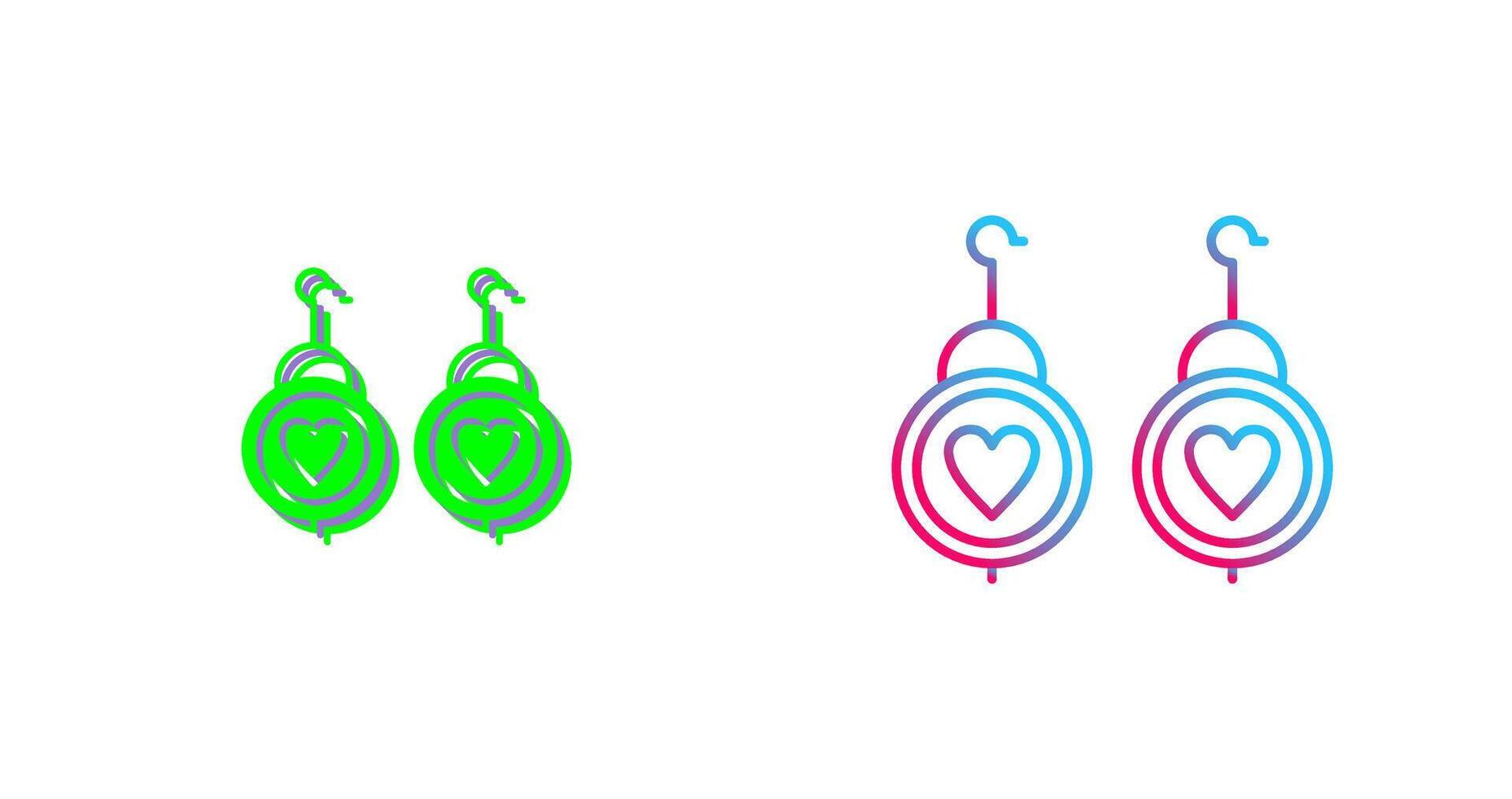Earrings Icon Design vector