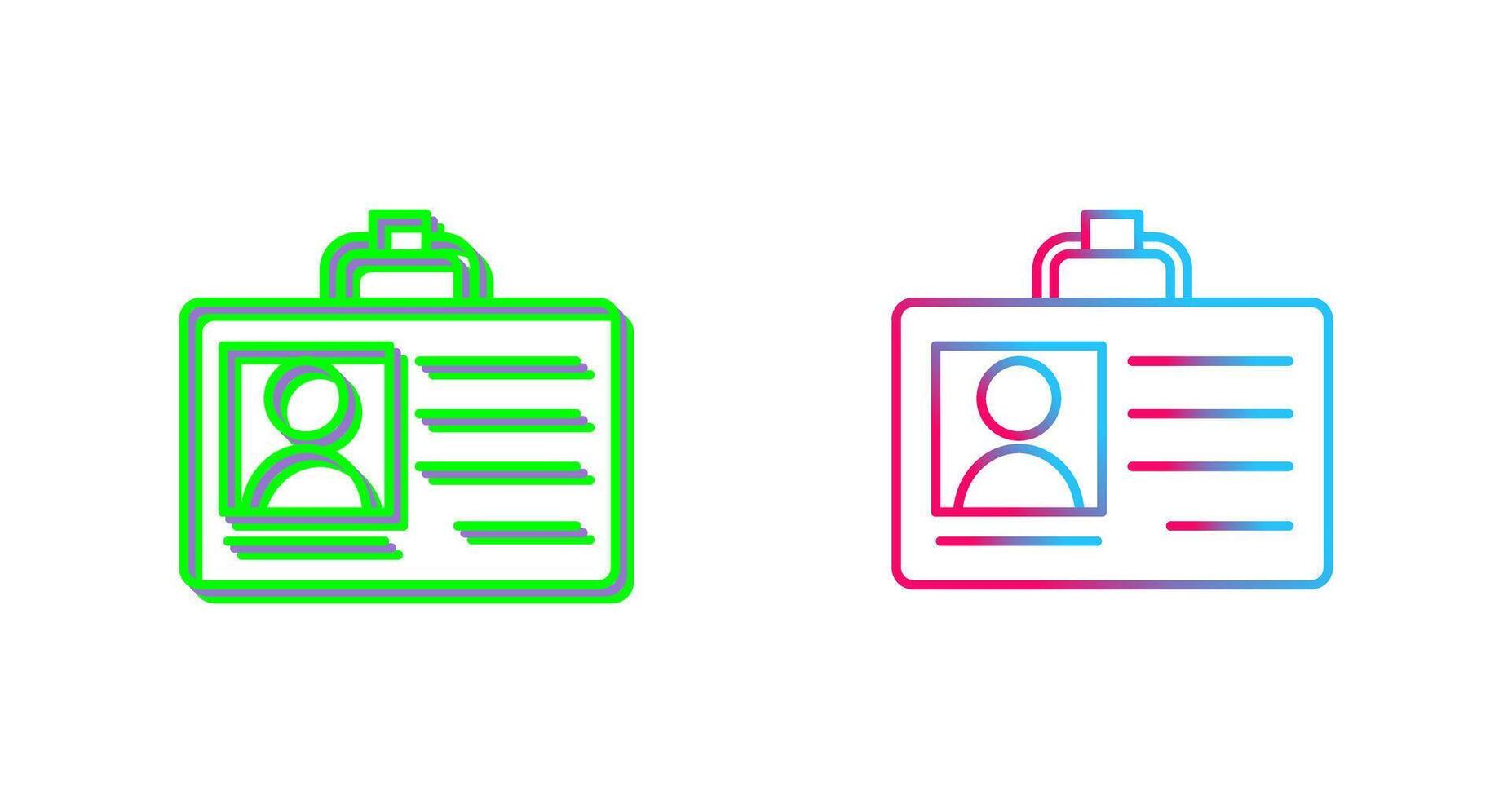Id Card Icon Design vector