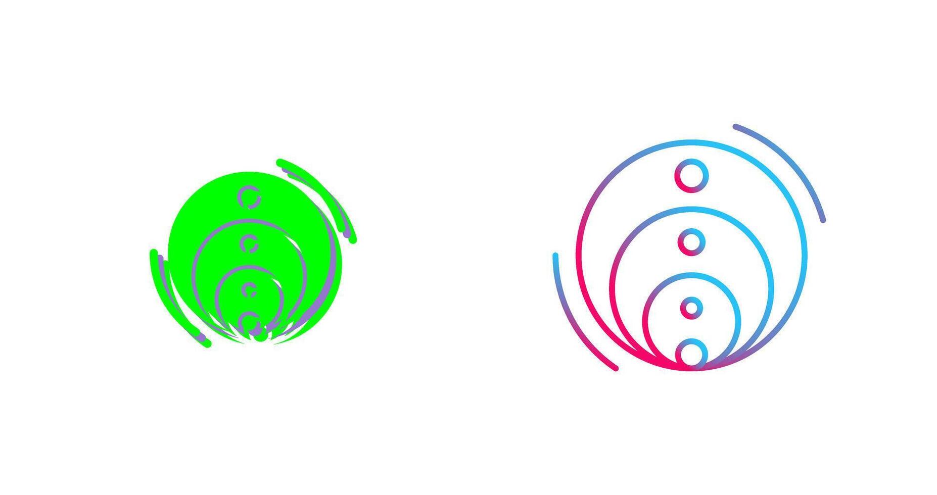 Venn Diagram Icon Design vector