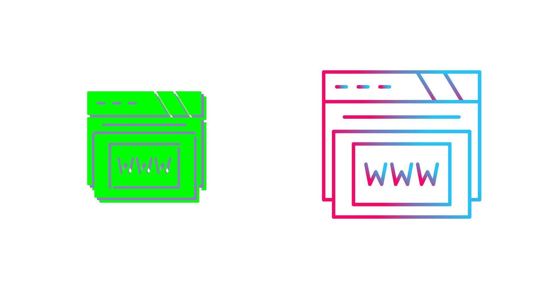 Www Icon Design vector