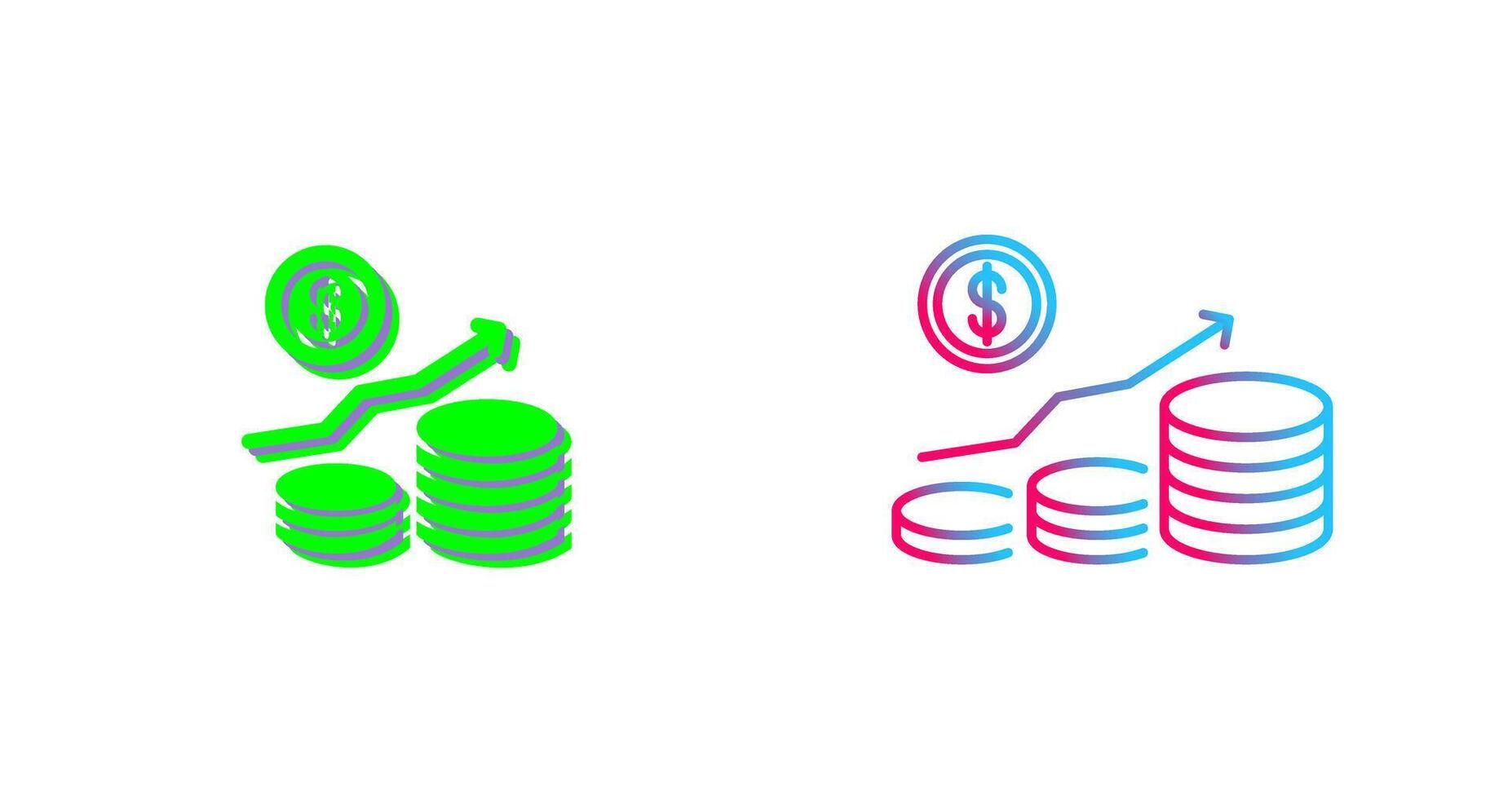 Money Growth Icon Design vector
