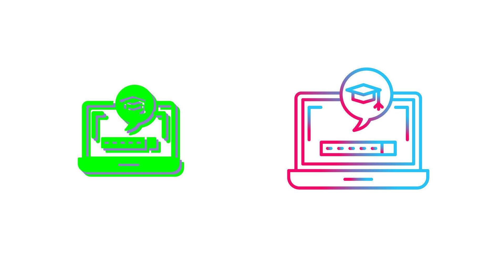 Digital Learning Icon Design vector