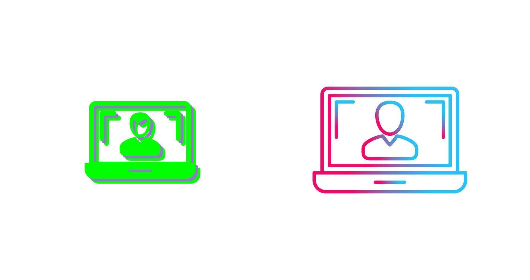 Online Lesson Icon Design vector