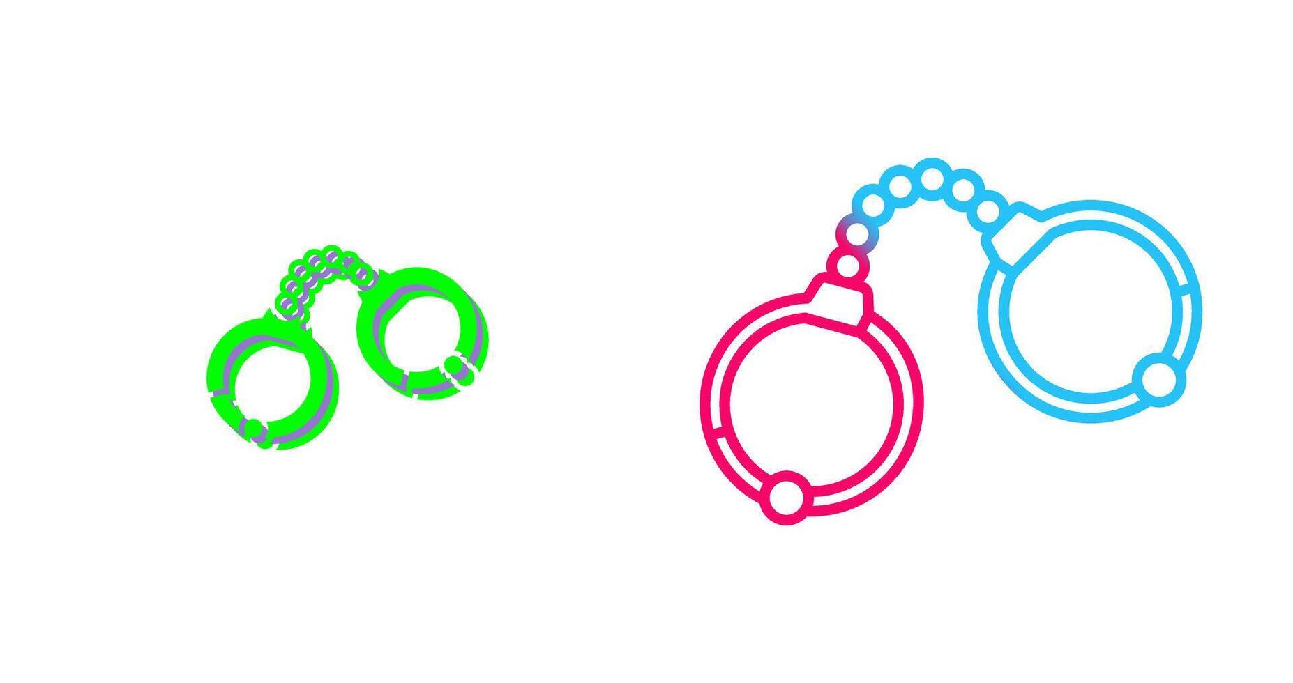 Handcuffs Icon Design vector