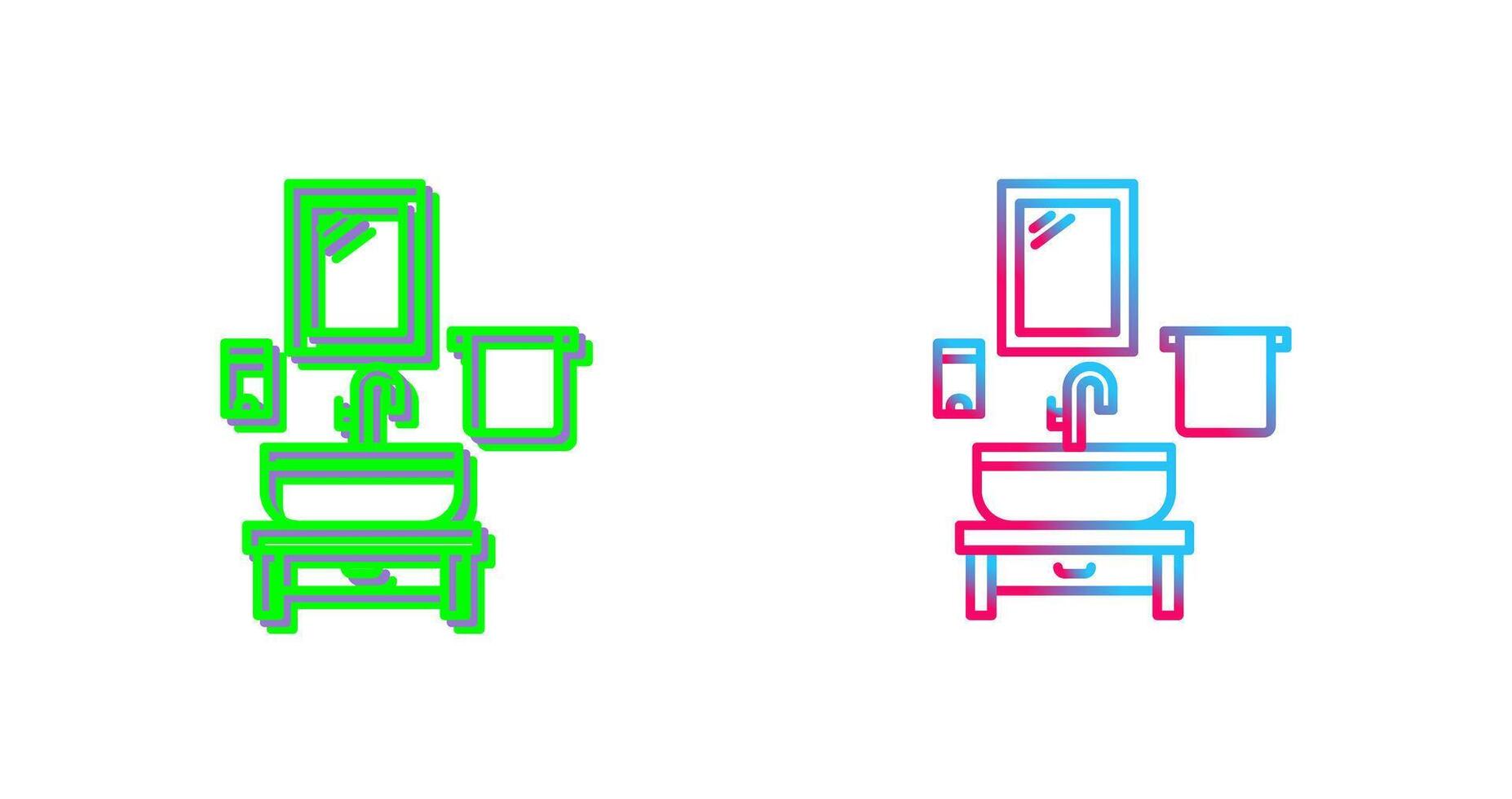 Washbasin Icon Design vector