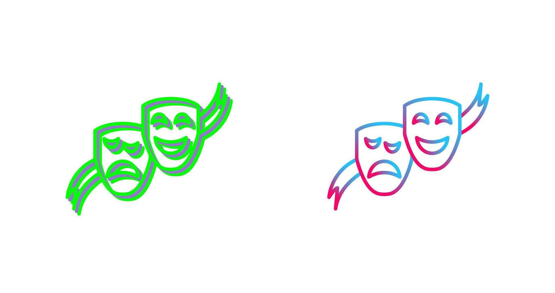 Theater Masks Icon Design vector