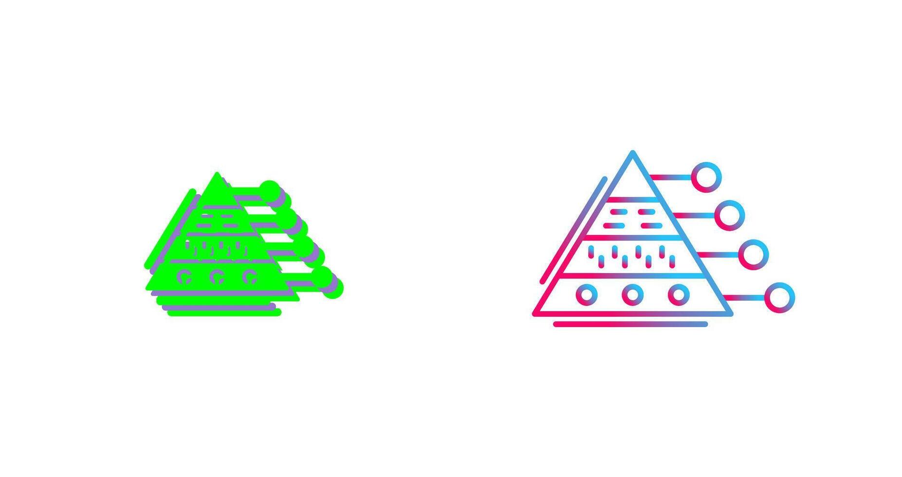 Pyramid Graph Icon Design vector