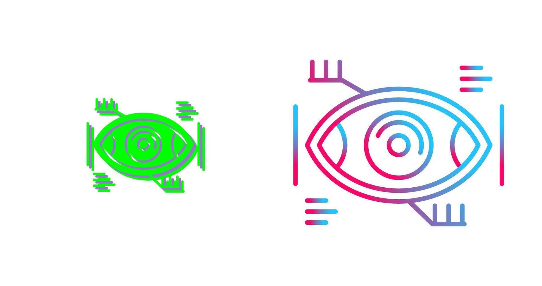 Eye Recongnition Icon Design vector