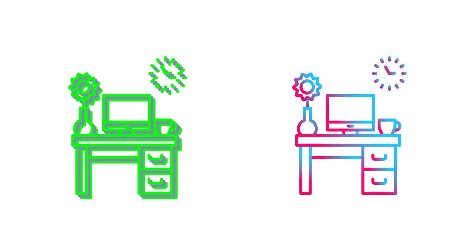 Work Table Icon Design vector