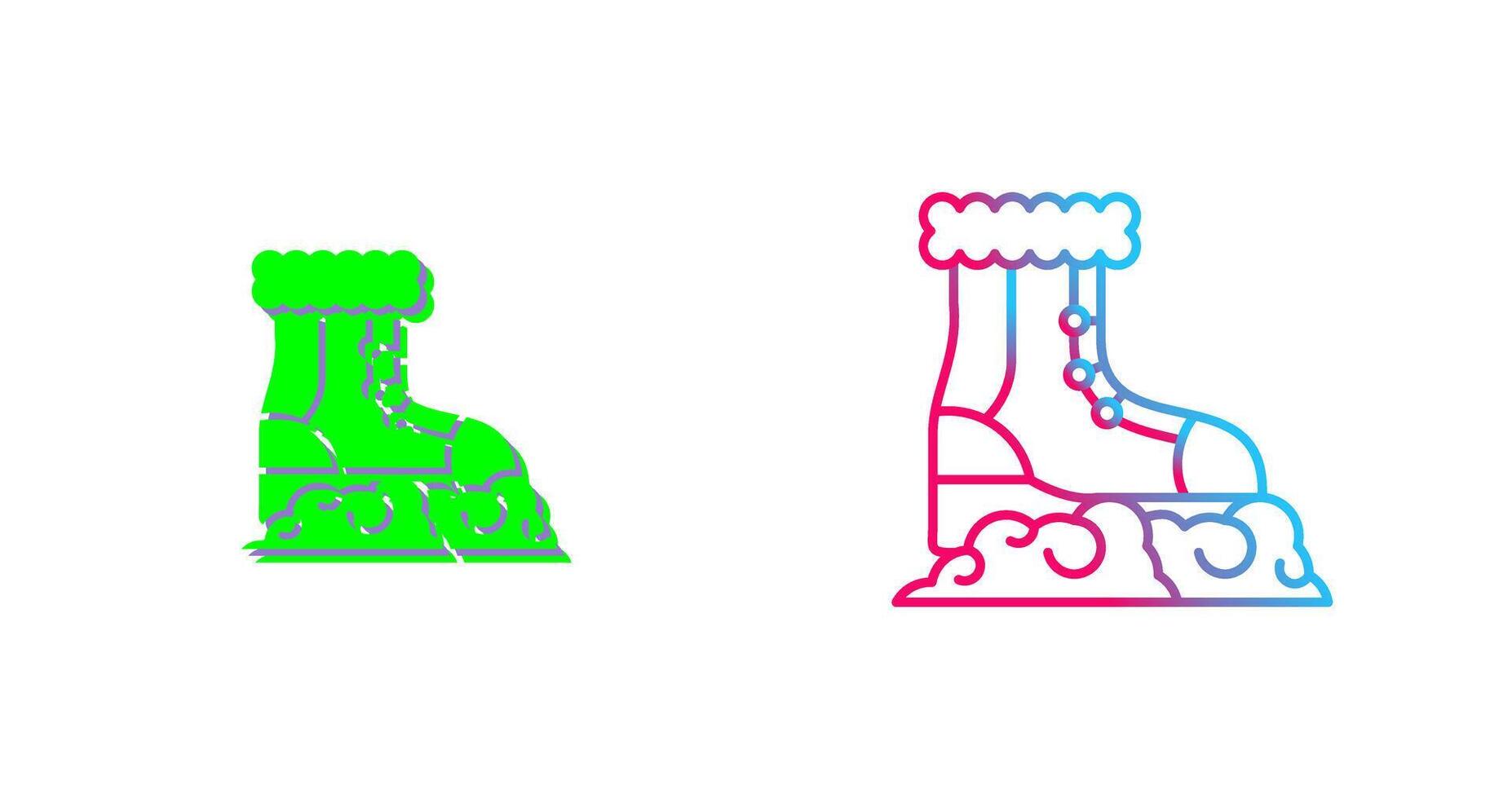 Snow Boots Icon Design vector