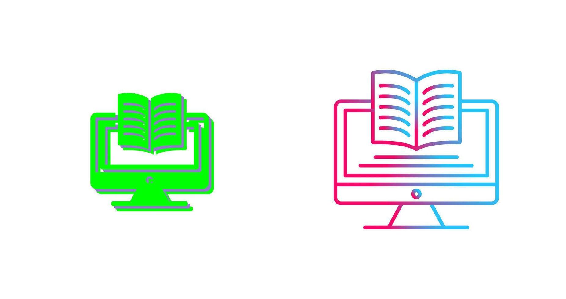 Digital Learning Icon Design vector