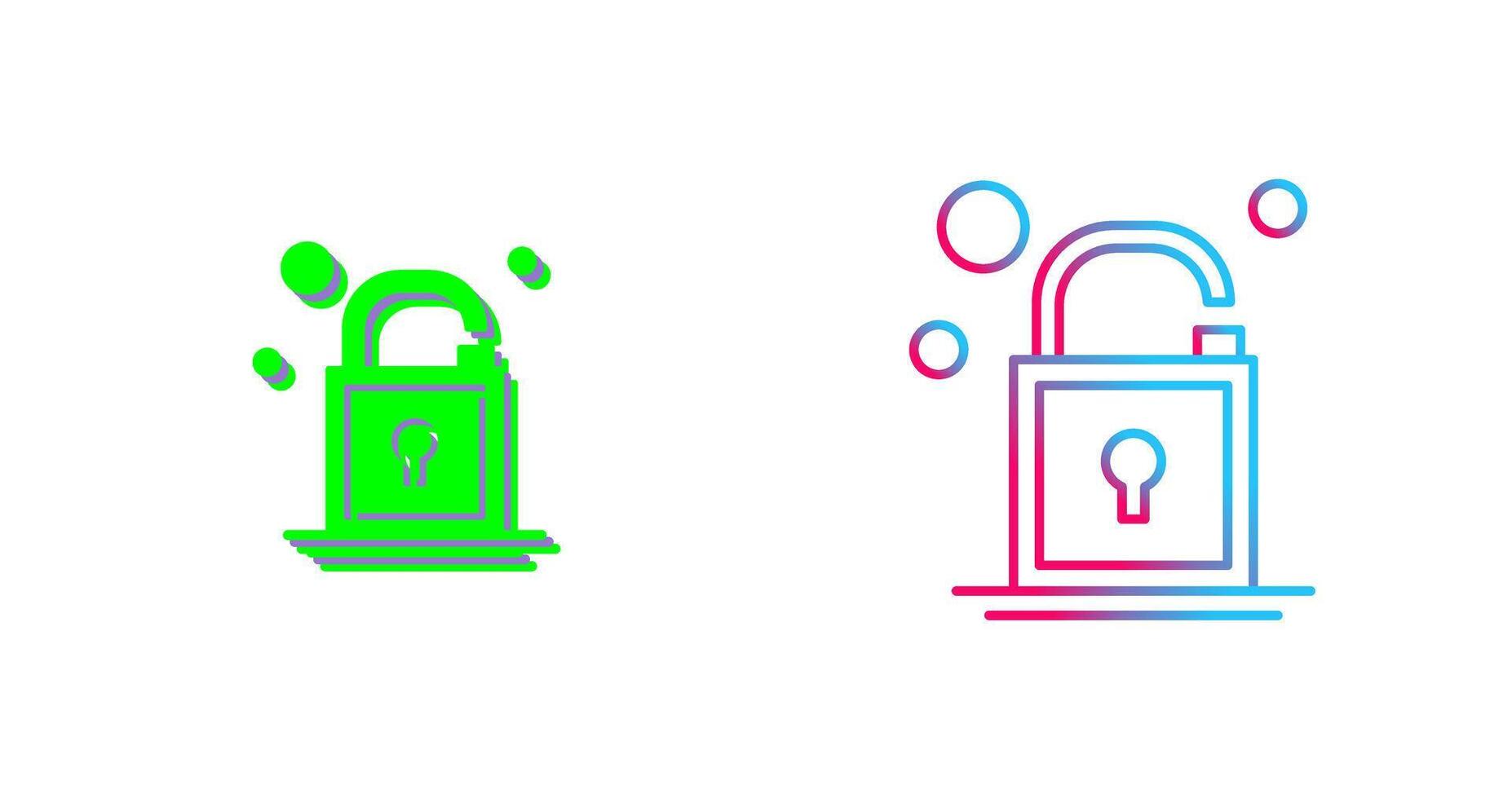 Open Lock Icon Design vector