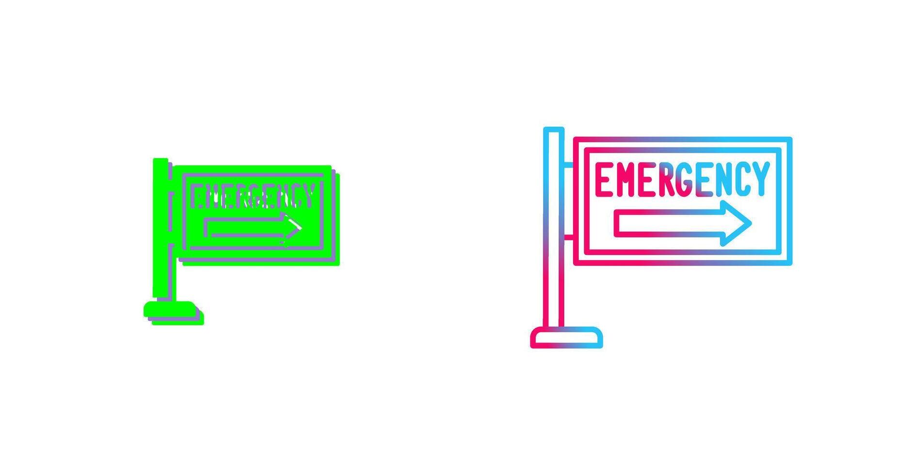 Emergency Sign Icon Design vector