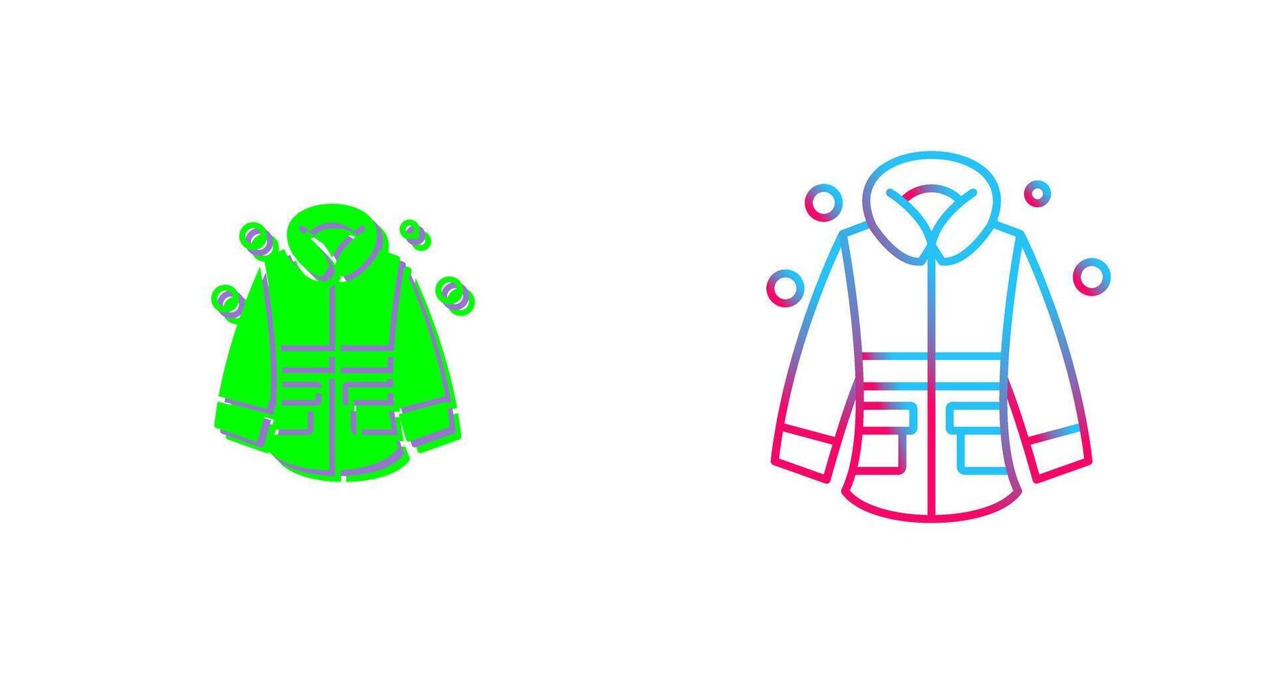 Winter Jacket Icon Design vector