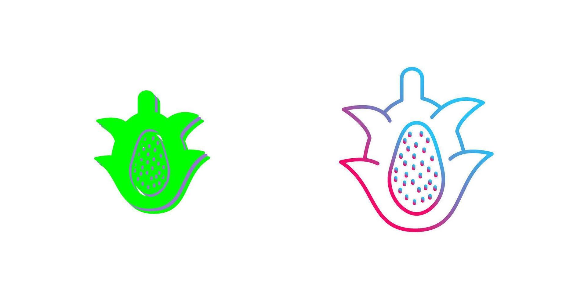 Dragon Fruit Icon Design vector