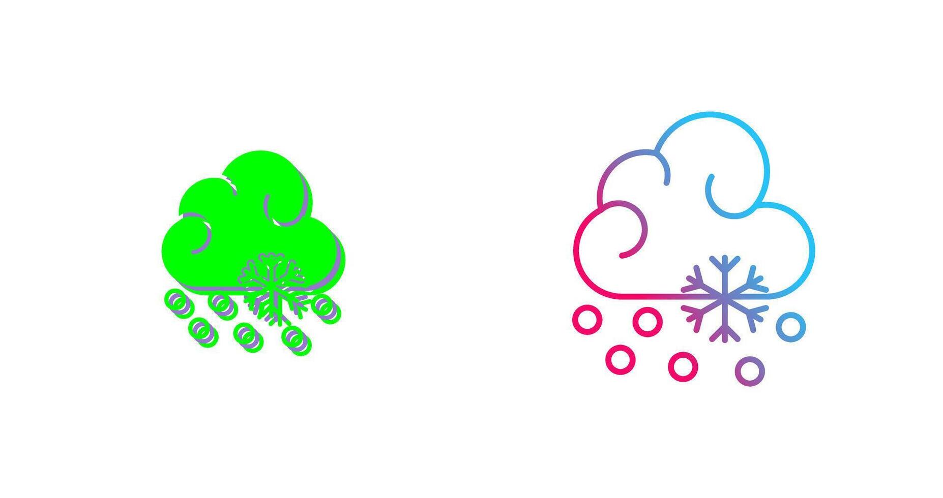 Snow Fall Icon Design vector