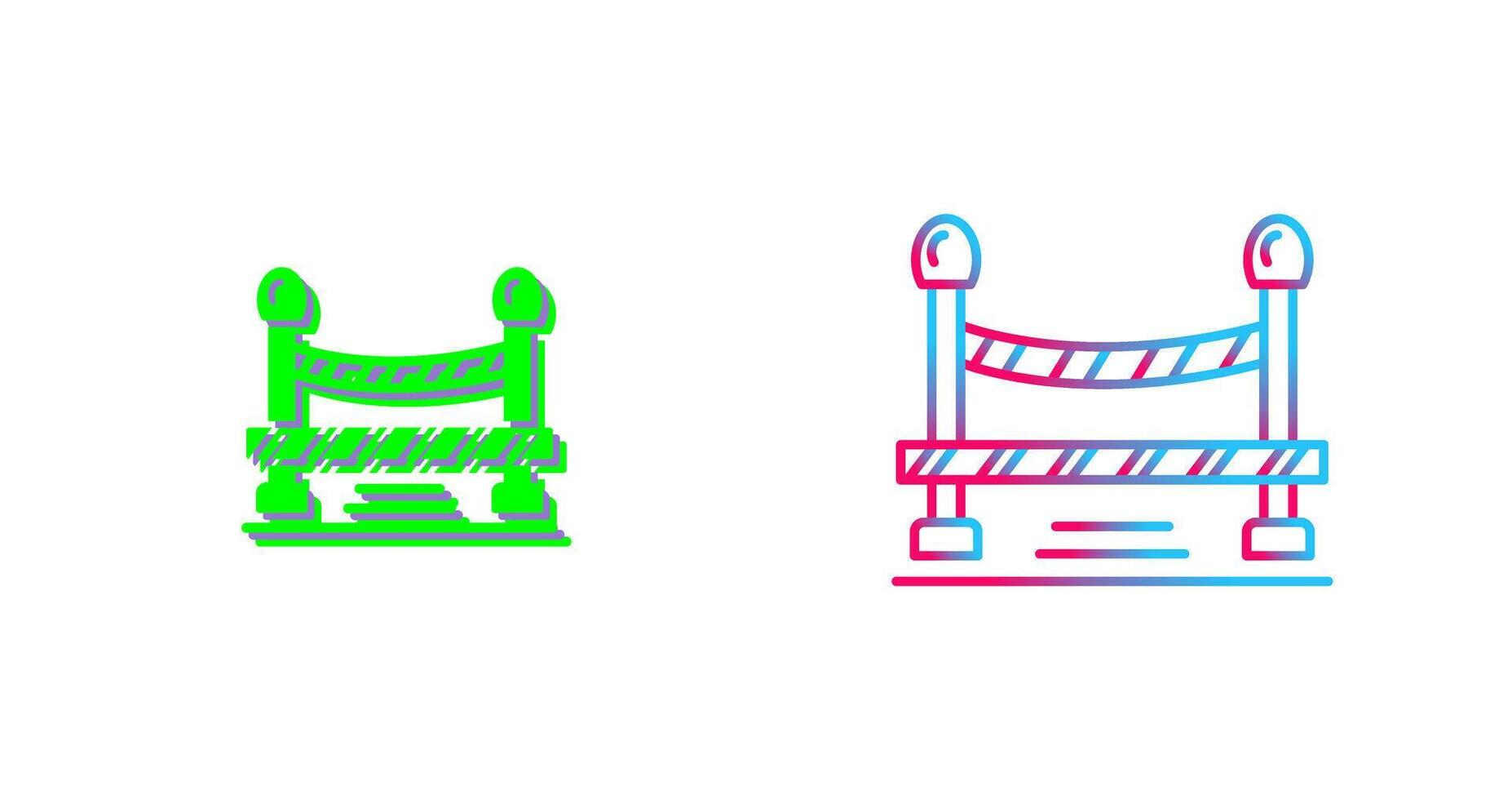 Do Not Cross Line Icon Design vector