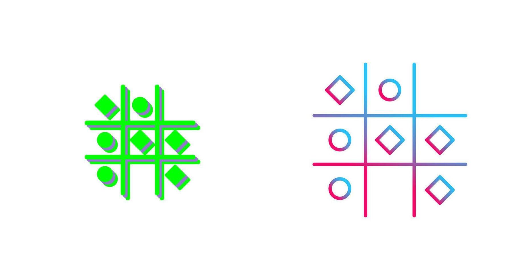 Tic Tac Toe Icon Design vector