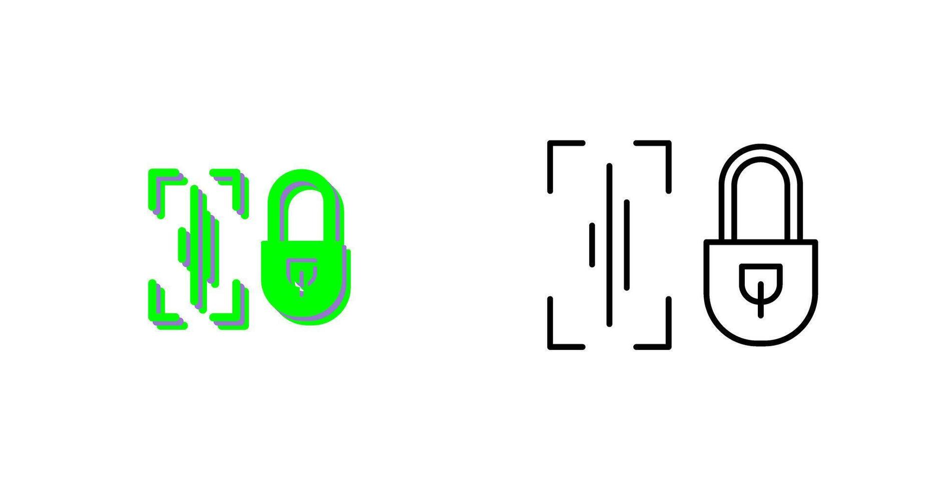 Voice Lock Icon Design vector