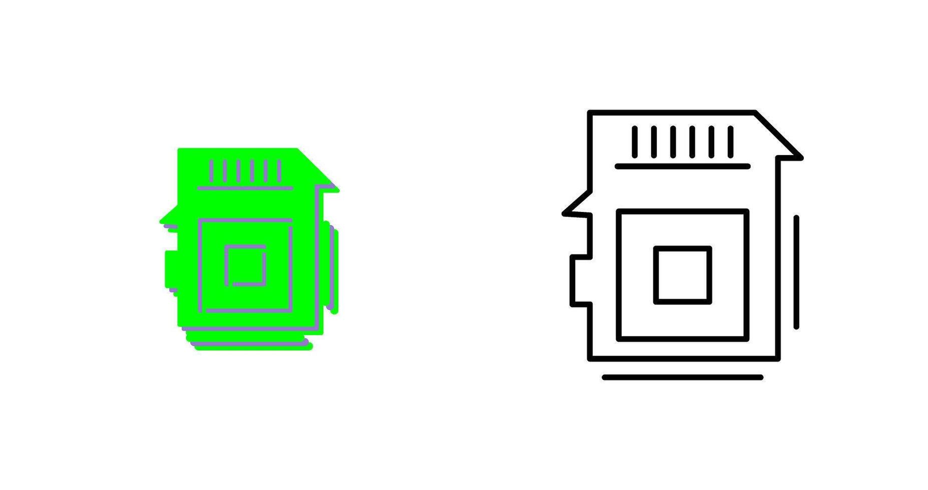 Sd Card Icon Design vector