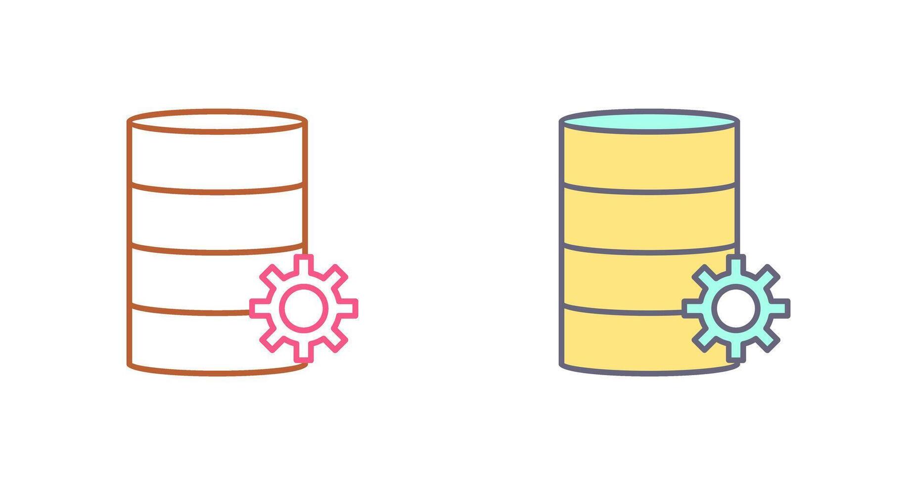 Unique Database Management Icon Design vector