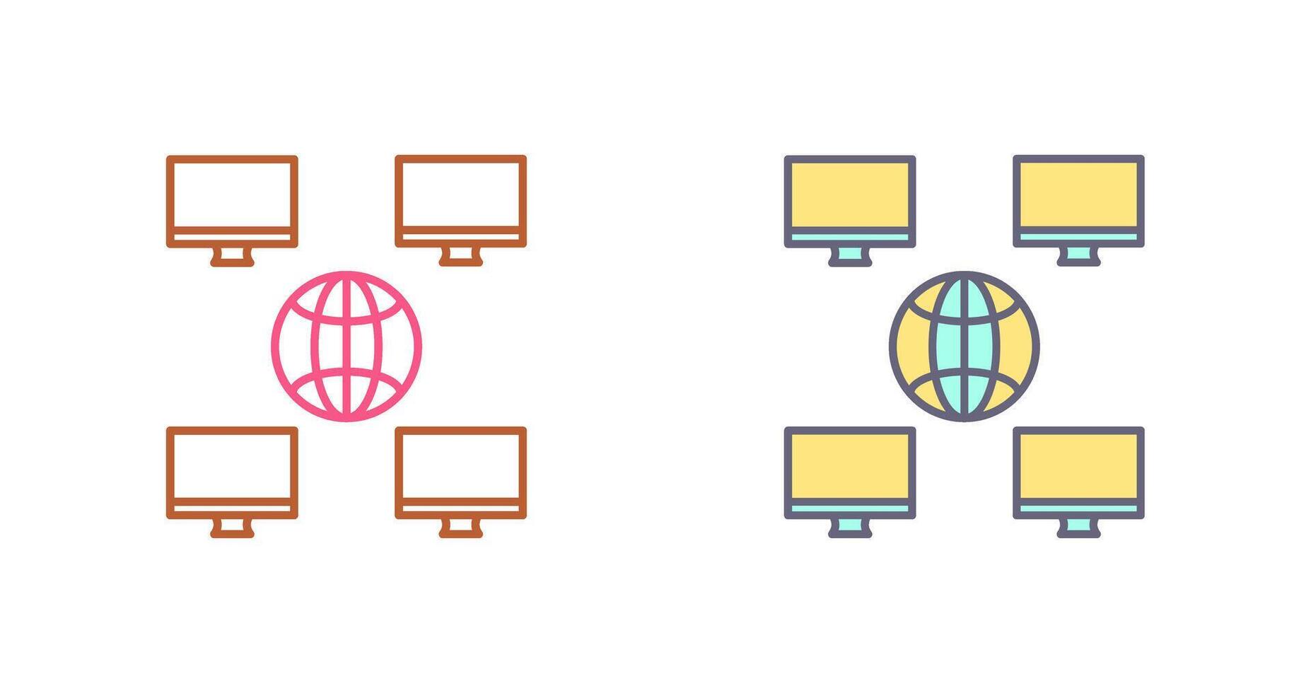 Unique Company Network Icon Design vector